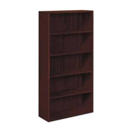 Hon HON, 10500 Series Laminate Bookcase, Five-Shelf, 36w X 13-1/8d X 71h, Mahogany 105535NN
